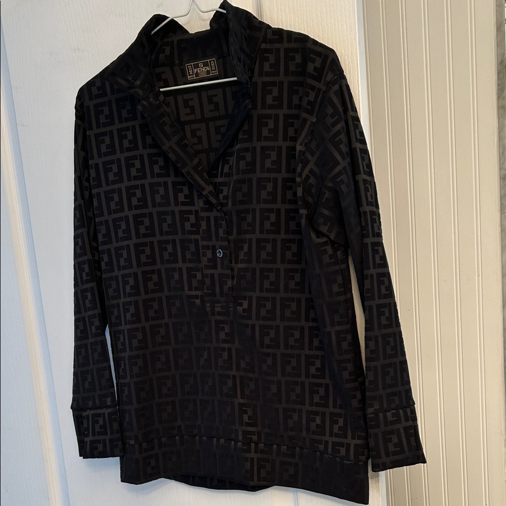 Fendi Black Monogram Top